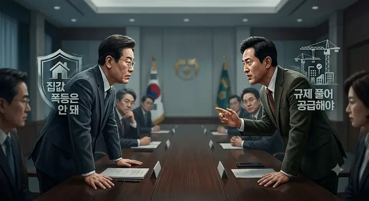 집값 폭등은 안 돼' vs '규제 풀어 공급해야'… 이재명 대통령·오세훈 서울시장 국무회의 정면 충돌