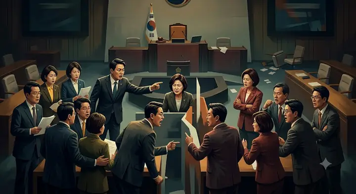 국회 과방위 '이진숙 5·18 토론회' 논란 격화 속 여야 극한 대립과 파행