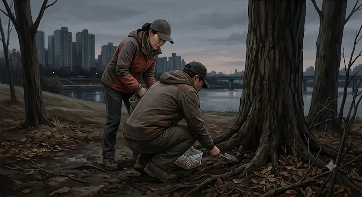 한강공원 '매미 유충 싹쓸이' 중국인 관광객 논란