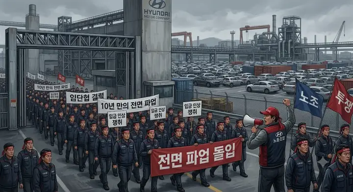 현대차 노조, 임단협 결렬로 10년 만에 '전면 파업' 돌입