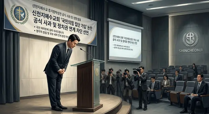 신천지예수교회의 '국민의힘 집단 가입' 논란 공식 사과 및 정치권 연계 차단 선언