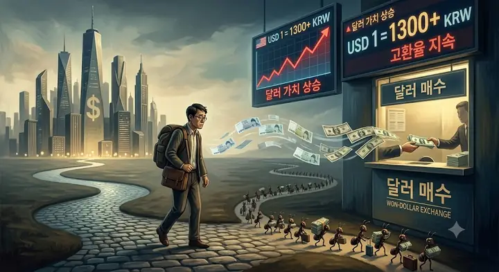 1300원대 고환율 속 속 타는 서학개미의 달러 매수 행렬