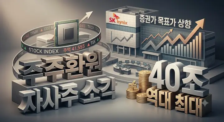 SK하이닉스, 역대 최대 '40조 원' 주주환원 및 자사주 소각 발표… 증권가 목표가 상향