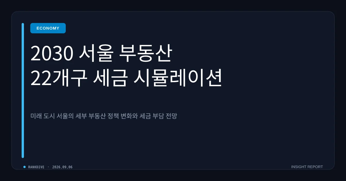 2030년 서울 22개구 종부세 과세 전망 시뮬레이션 파장