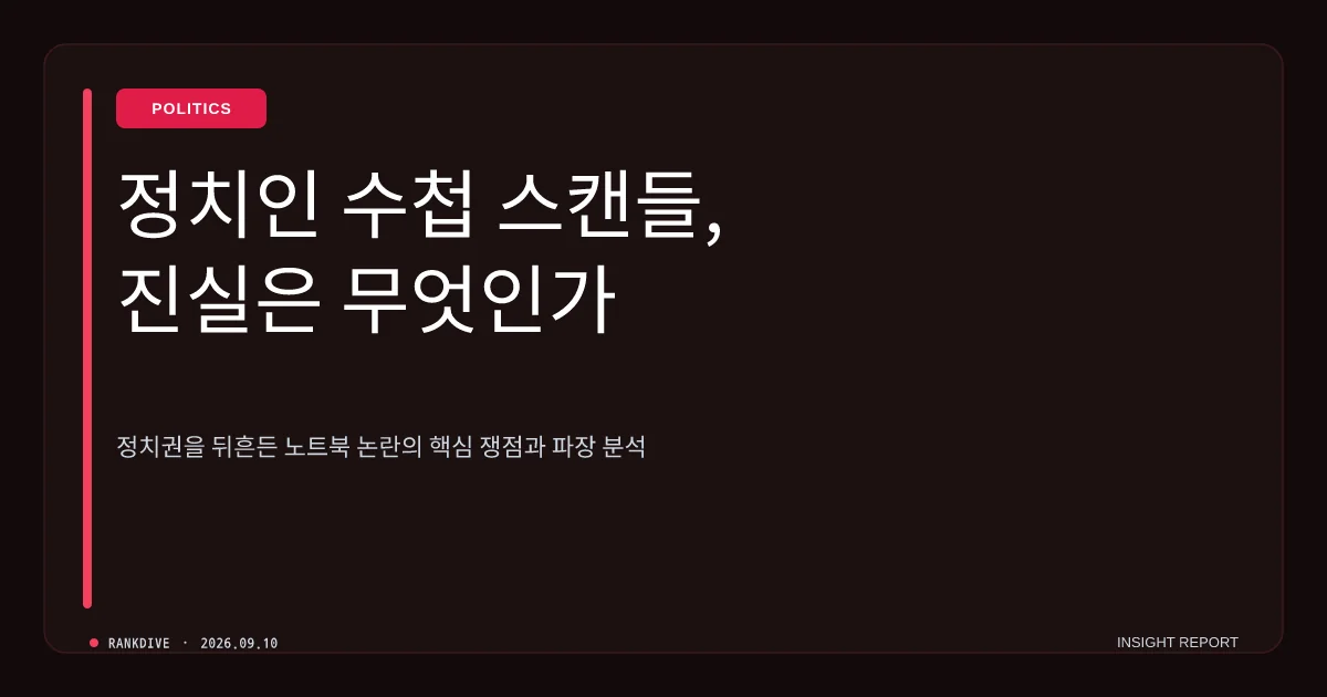 김민석 '서울시장 후보 수첩' 파문과 여야 공방 격화