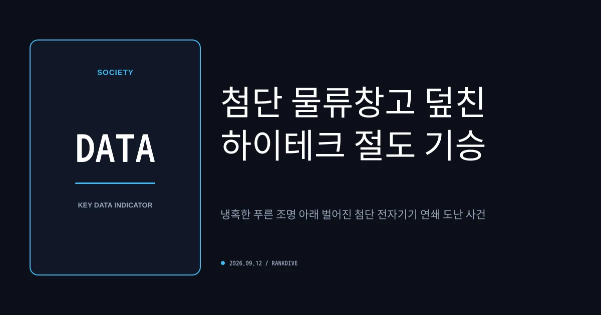 9억원 상당의 고가 전자기기 빼돌린 물류센터 직원 적발