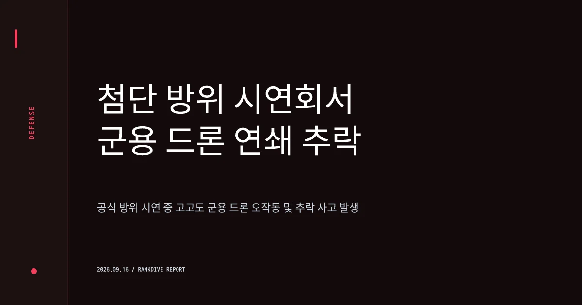 군 주관 '드론 시연회'서 최첨단 무인기 잇따라 추락 망신