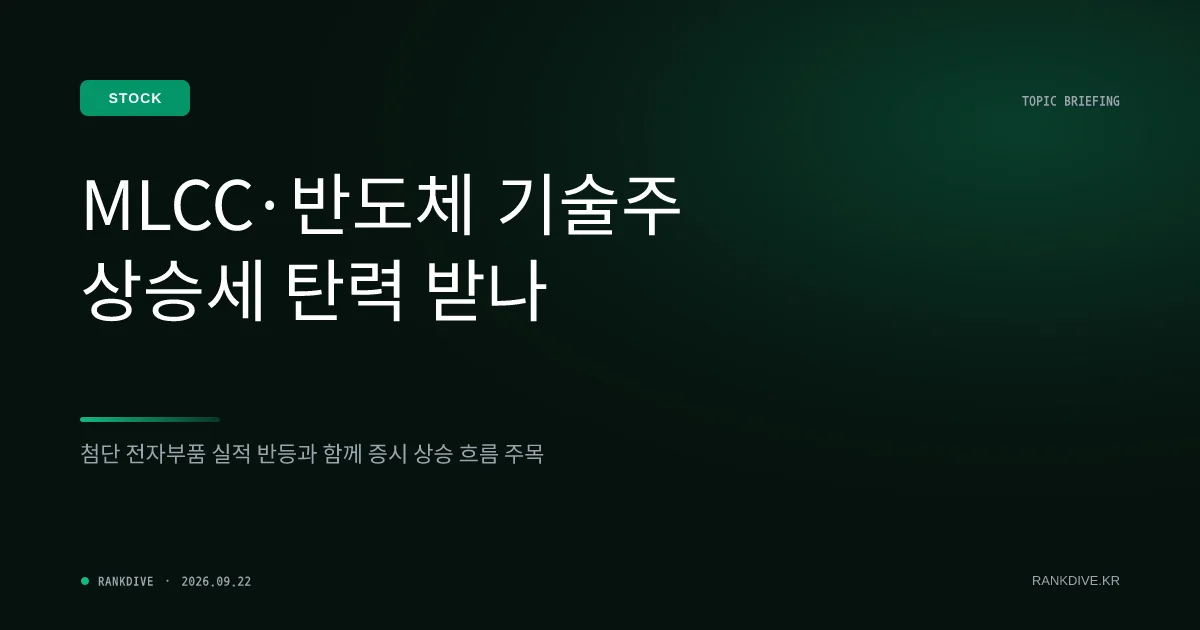 키움운용 국내 첫 'MLCC ETF' 출격 및 삼성전기 등 관련주 수혜 기대