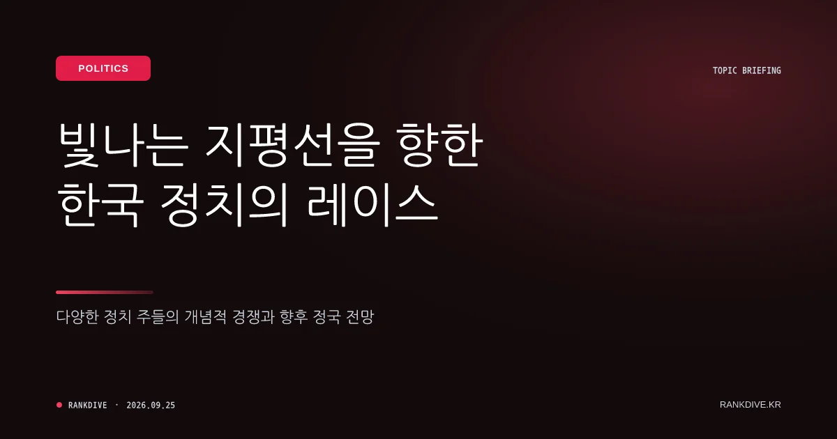 차기 대권 주자 선호도 조사… 한동훈·오세훈·김민석 등 '3강' 구도 형성