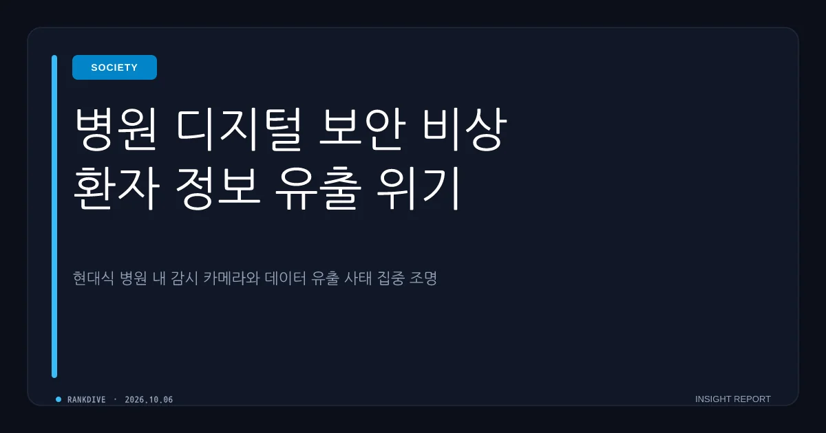 국내 병원 산부인과 수술 및 환복실 CCTV 영상 해외 불법 사이트 유출 파문