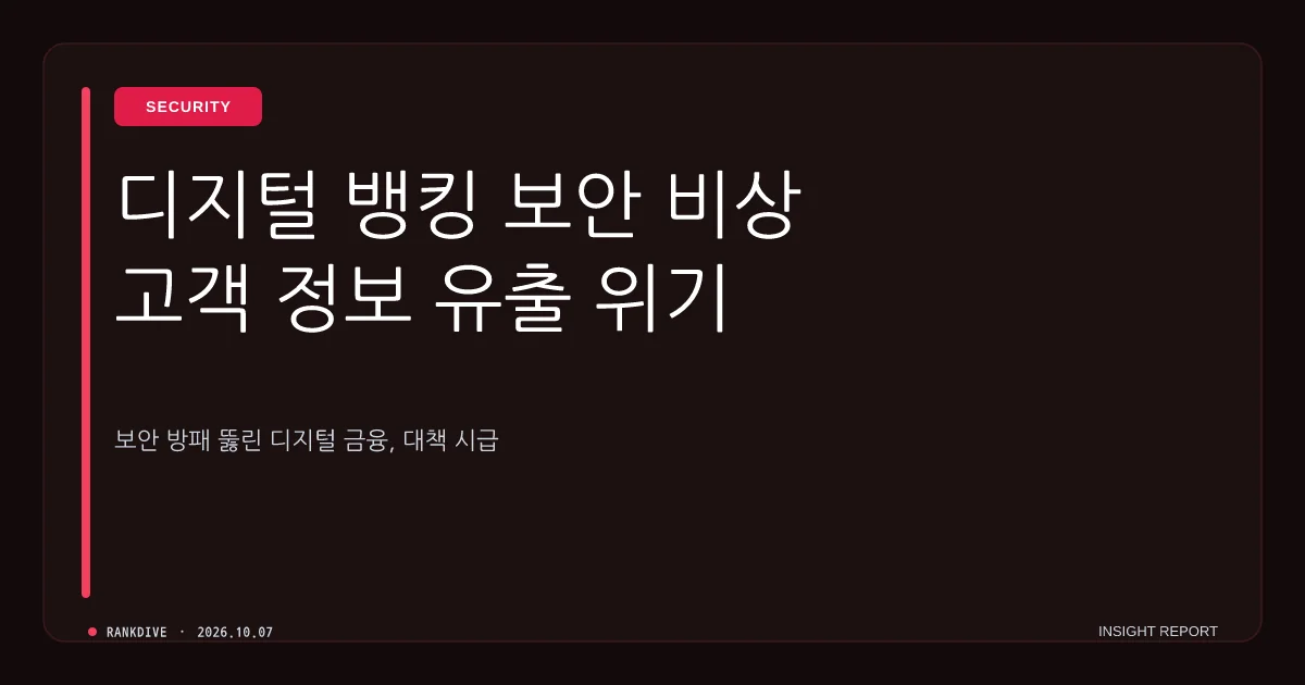 은행권 잇따른 해킹 피해 및 집단소송·보안 강화 움직임