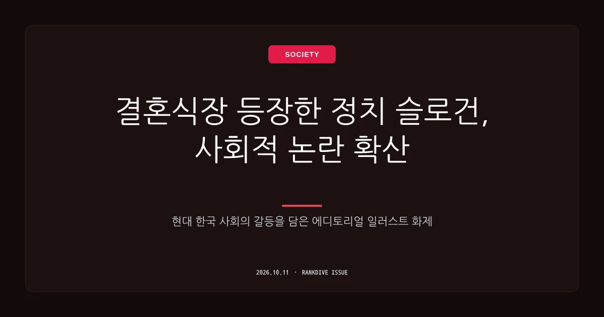 '내란은 이재명·윤 어게인'…결혼식장 정치 구호 및 영상 확산 논란