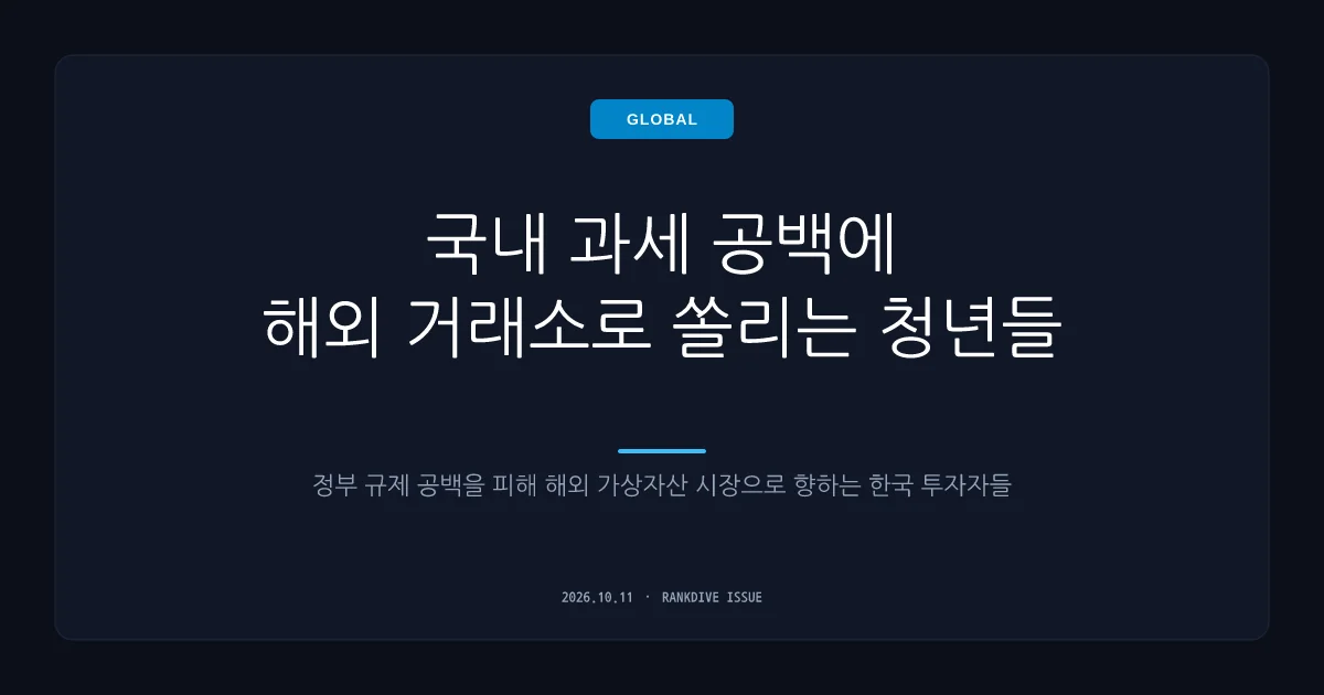 코인 선물 과세 공백 및 2030 세대의 해외 거래소 이탈 논란 가중